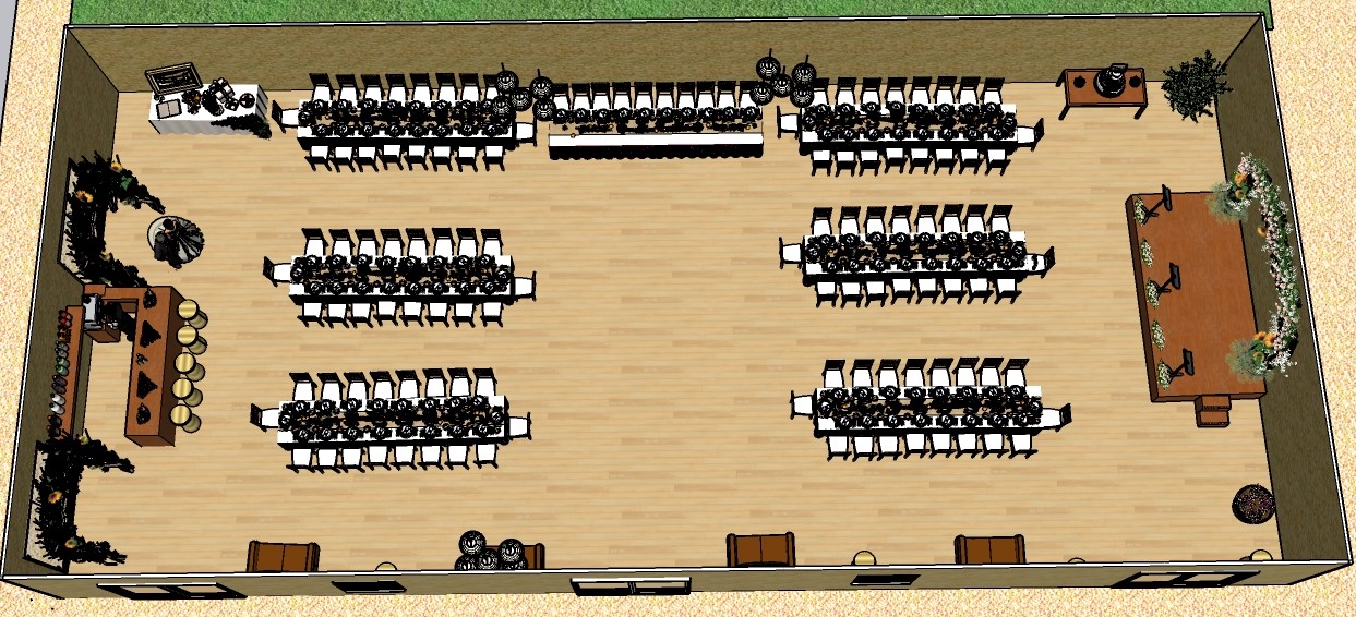 Plan d'Inplantation de la salle de diner sur la provence 1skp11