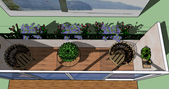 Plan balcon de la chambre parentale 2